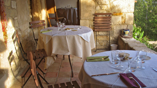 La terrasse de notre table d'hôtes